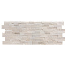 Mayra White Ledger Multi-surface 3D Panel 6"x24" Marble Wall Tile - Full Truckload