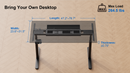 ErgoAV- Bring your own desktop. Standing desk solution for tops up to 72" wide