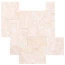Miletos Ivory Travertine Pattern Tumbled Pavers - Full Truckload
