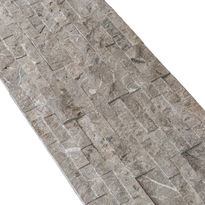 Moon Grey Ledger 3D Panel 6"x24" Natural Marble Wall Tile - Full Truckload