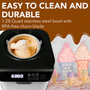 Whynter 1.28 Quart Automatic Ice Cream Maker with Built-In Compressor | ICM-128WS