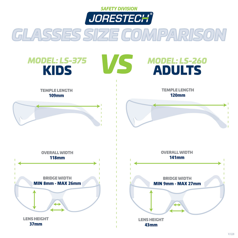 Multicolored Children’s Safety Glasses for High Impact Protection - Pack of 12
