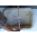 European Sugar White Marble Sink Rectangular Above Vanity Bathroom Sink (W)18" (L)12" (H)5"