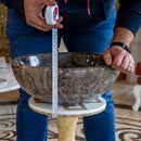 Narcist Brown Natural Stone Marble Vessel Sink High-Gloss Polished (D)16" (H)6"