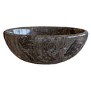 Narcist Brown Natural Stone Marble Vessel Sink High-Gloss Polished (D)16" (H)6"