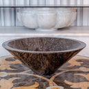 Narcist Brown Marble V-Shape Tapered Sink Polished (D)16" (H)6"