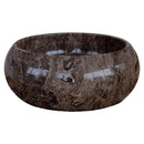 Narcist Brown Marble Vessel Sink High-Gloss Polished