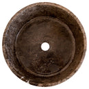 Narcist Brown Marble Vessel Sink High-Gloss Polished (D)16" (H)6.5"