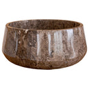 Narcist Brown Marble Vessel Sink High-Gloss Polished (D)16" (H)6.5"