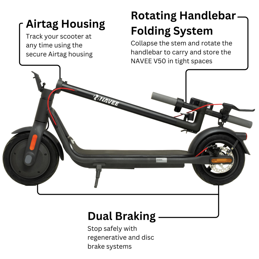 Navee V50 review: scooter with handlebar that rotates - GizChina.it