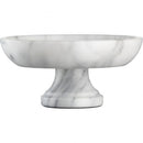New York White Marble Fruit/Salad Decorative Bowl Semi-Polished