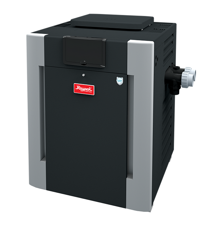 Calentador digital de propano para piscinas y spas Raypak 406A-EPC-009227 de 399 000 BTU