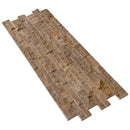 Noce Brown Ledger 3D Panel 6"x24" Natural Marble Wall Tile - Full Truckload