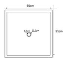 Noce Brown Travertine Square Shower Base Hand-carved from Solid Travertine Block (W)36" (L)36"