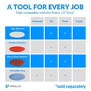 Pulidora y fregadora de pisos comercial Prolux Core de 13" de alta resistencia con una sola almohadilla