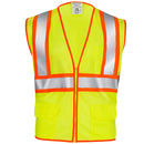 Pre-Printed Hi-Vis Two Toned Mesh Lime Safety Vest