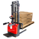 PS3300FE-3M Electric Pallet Stacker, 3300 lbs Capacity, 9.8 ft Lifting Height, Electromagnetic Brake