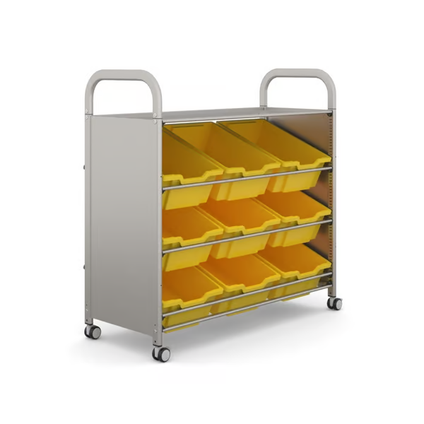Gratnells Callero Plus Tilted Tray Cart with Deep Trays  40.9x18.5x41.5in