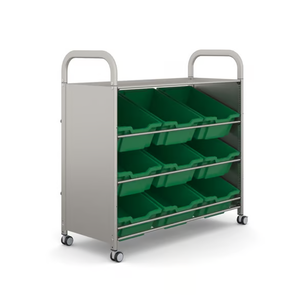 Gratnells Callero Plus Tilted Tray Cart with Deep Trays  40.9x18.5x41.5in