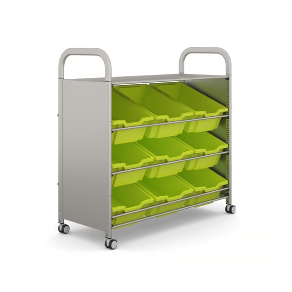 Gratnells Callero Plus Tilted Tray Cart with Deep Trays  40.9x18.5x41.5in