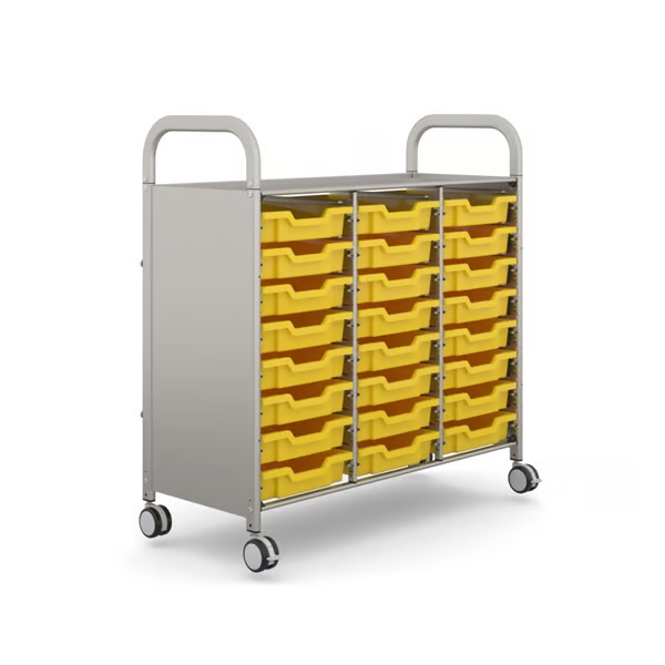 Gratnells Callero Plus Treble Cart with Shallow Trays  40.9 x 18.5 x 41.5 in