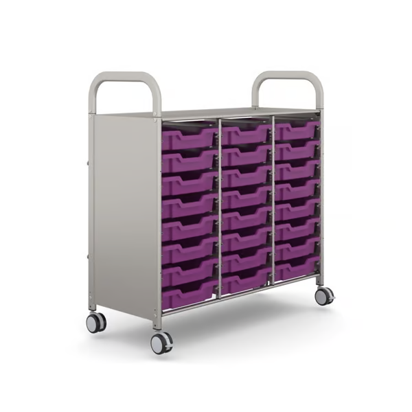 Gratnells Callero Plus Treble Cart with Shallow Trays  40.9 x 18.5 x 41.5 in