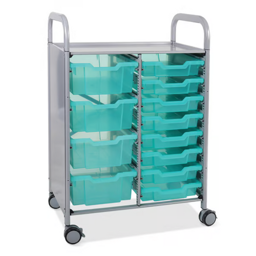 Gratnells Callero Custom Low Level 8 Shallow 4 Deep Tray Starter Unit  16.9x27.2x38.8in