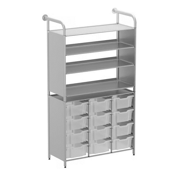 Gratnells Callero Tall Display Store Starter Unit  16.9x40.2x71.5in
