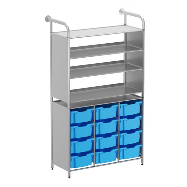 Gratnells Callero Tall Display Store Starter Unit  16.9x40.2x71.5in