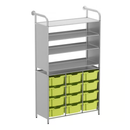 Vitrina de exhibición alta Gratnells Callero, unidad de inicio, 16,9 x 40,2 x 71,5 pulgadas