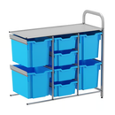 Gratnells Callero Custom Low Level 4 Deep & 4 Jumbo Tray Starter Unit  16.9x40.2x38.8in