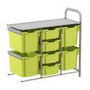 Gratnells Callero Custom Low Level 4 Deep & 4 Jumbo Tray Starter Unit  16.9x40.2x38.8in