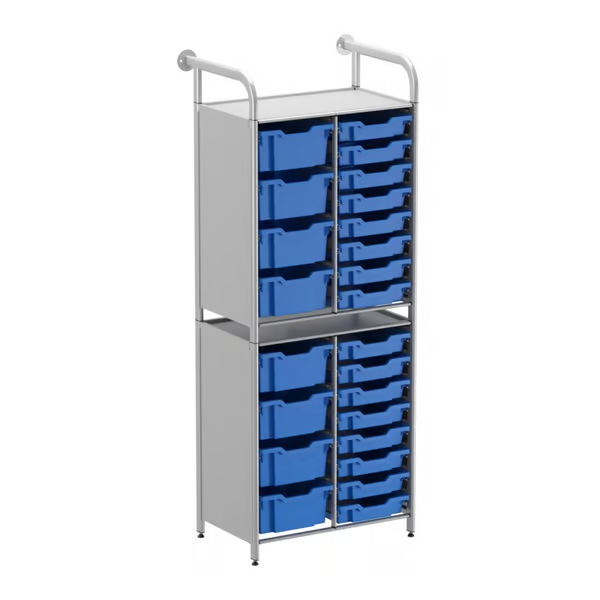 Gratnells Callero Custom Tall Slim Store Unit Starter Unit  16.9x27.2x71.5in