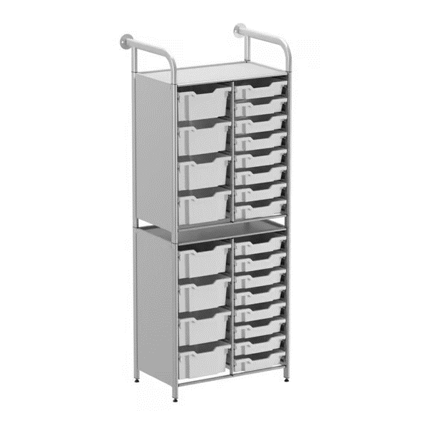 Gratnells Callero Custom Tall Slim Store Unit Starter Unit  16.9x27.2x71.5in