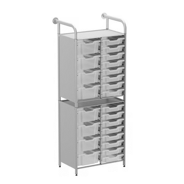 Gratnells Callero Custom Tall Slim Store Unit Starter Unit  16.9x27.2x71.5in