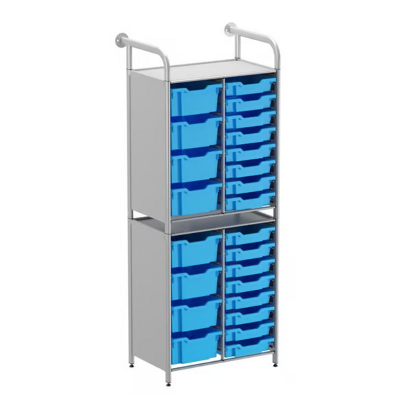 Gratnells Callero Custom Tall Slim Store Unit Starter Unit  16.9x27.2x71.5in