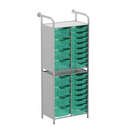 Mueble de almacenamiento personalizado de altura y diseño delgado Callero de Gratnells, unidad de inicio de 16,9 x 27,2 x 71,5 pulgadas