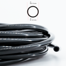 Polyurethane (PU) Pneumatic Tubing Black, Roll 10mm x 6.5mm x 5m (16.4ft)