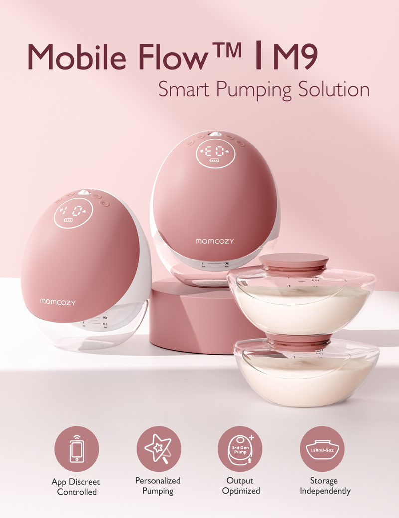 Momcozy Mobile Flow™ Hands-Free Breast Pump Cozy Red-M9