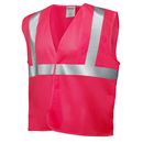 Printed Hi-Vis Mesh Safety Vest with 2” Reflective Strips and Pocket - PinkFit Collection
