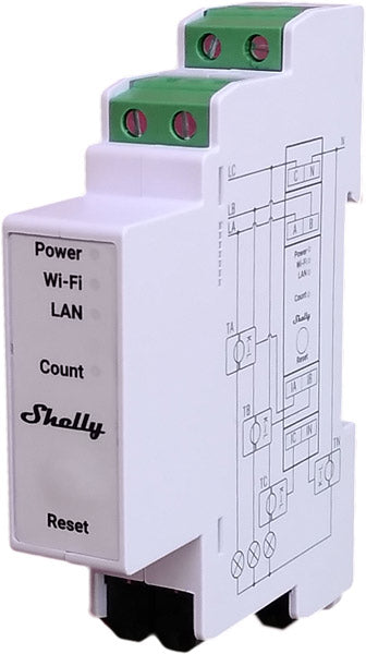 Shelly Pro 3EM-400 (with 3x 400A clamps)