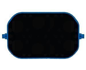 Mini plataforma mecedora Benchmark R2020-RP con tapete de goma, 4,5 x 3 pulgadas