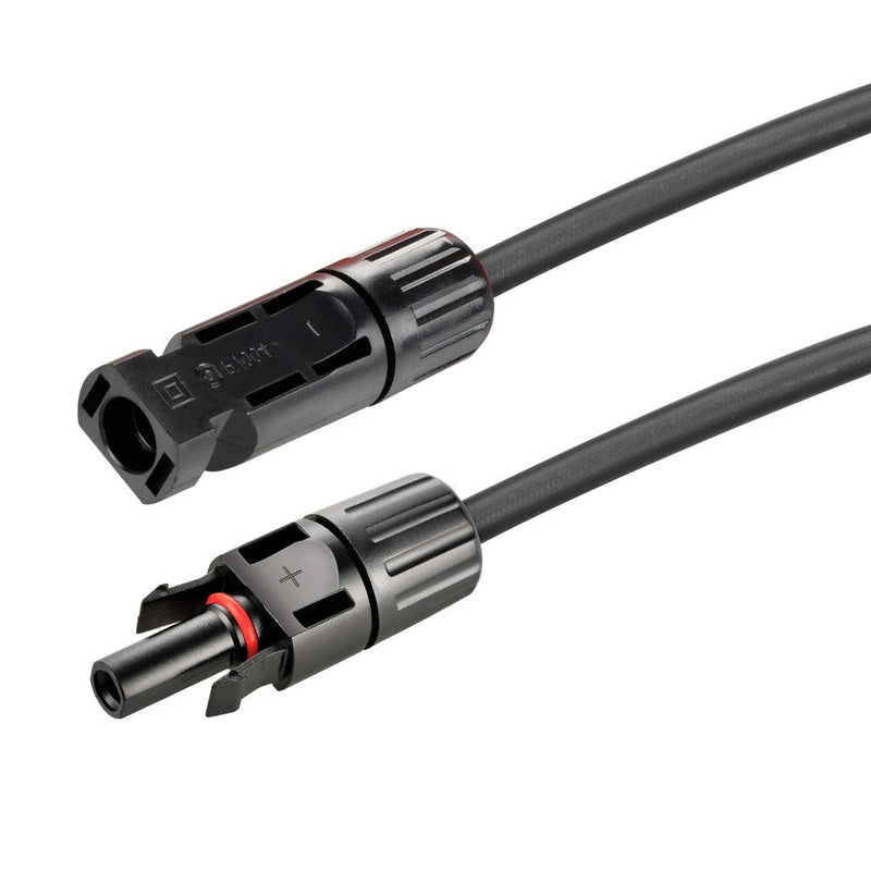 Rich Solar 10 Gauge Solar Panel Extension Cable with Male and Female Solar Connector Ends | 100 Feet Red & Black (Set)