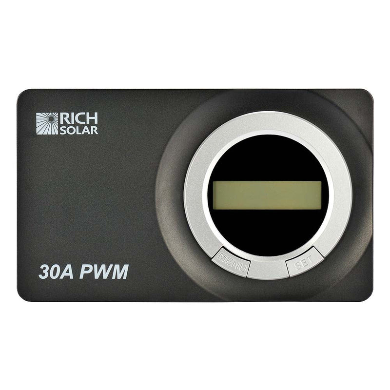 Rich Solar 30 Amp Flush Mount PWM Solar Charge Controller