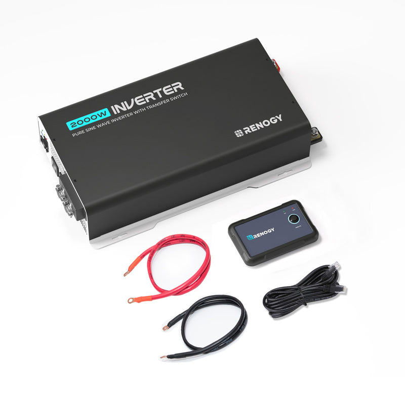Small Invetor Battery Renogy 12V 2KW 120V Pure Sine Wave Battery Inverter With Transfer ...