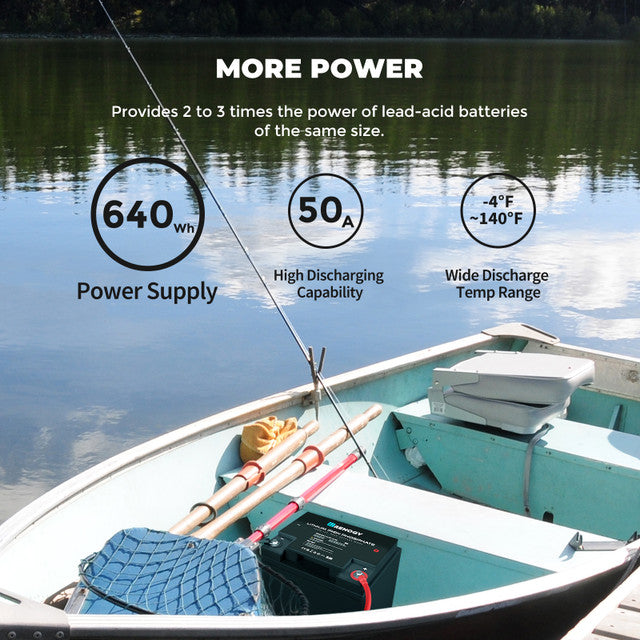 Renogy RNG-BATT-LFP-12-50 - Lithium-Iron Phosphate Battery 12 Volt 50Ah