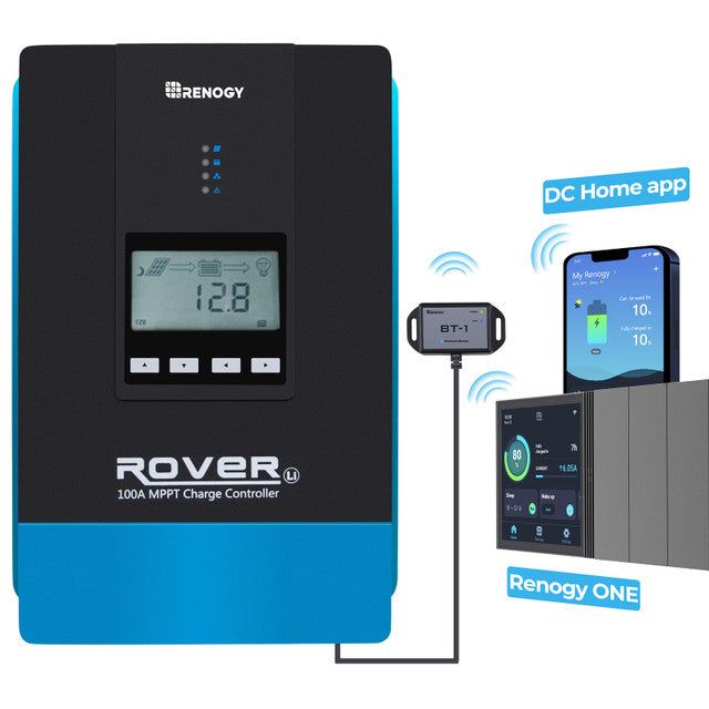 Renogy RNG-CTRL-RVR100 - Rover Li 100 Amp MPPT Solar Charge Controller ...