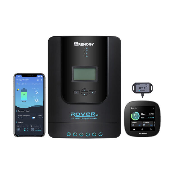 Renogy Rover Li 30 Amp MPPT Solar Charge Controller with Bluetooth Module+Renogy One Core