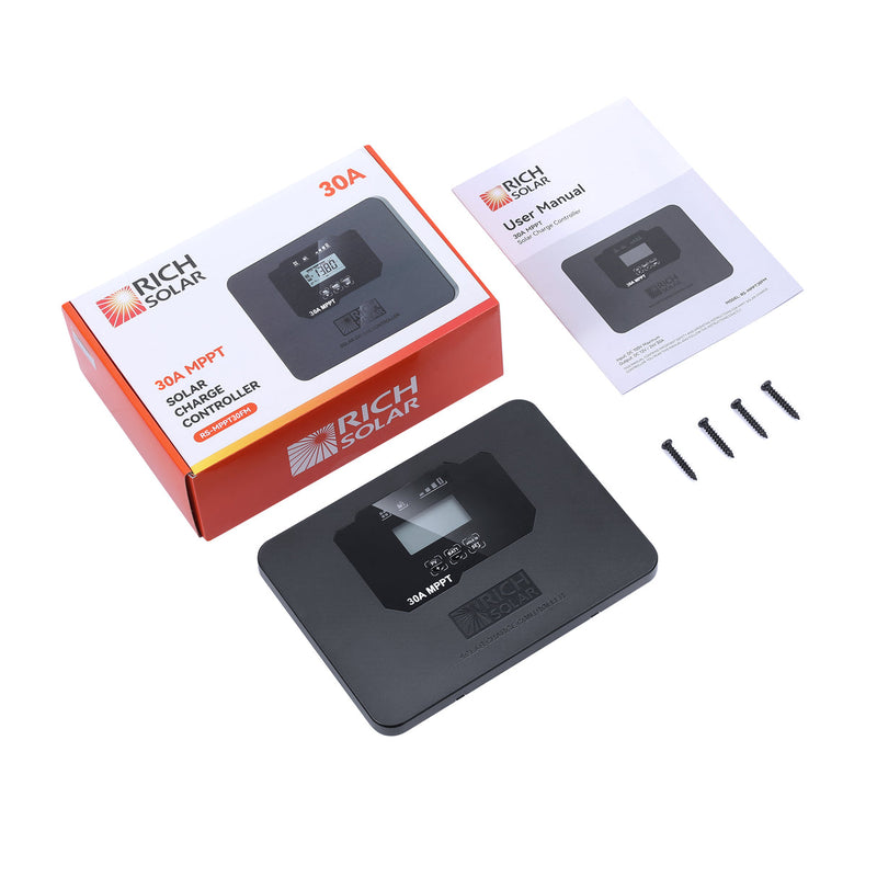 Rich Solar BRAVO FLUSH 30 | 30 Amp Flush Mount MPPT Solar Charge Controller