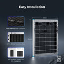 Panel solar monocristalino Renogy Bifacial de 115 vatios y 12 voltios